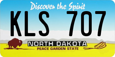 ND license plate KLS707