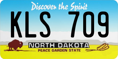 ND license plate KLS709