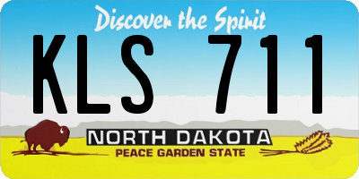 ND license plate KLS711