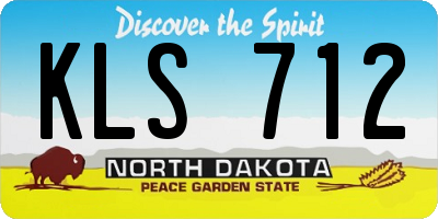 ND license plate KLS712