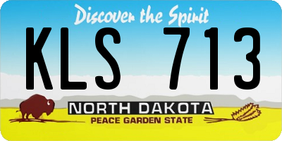 ND license plate KLS713