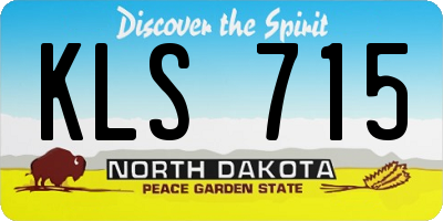 ND license plate KLS715