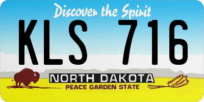 ND license plate KLS716