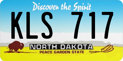 ND license plate KLS717