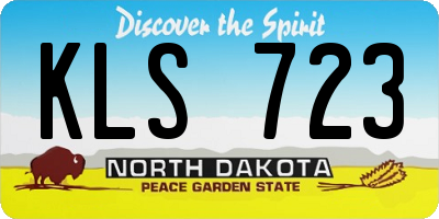 ND license plate KLS723