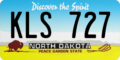 ND license plate KLS727