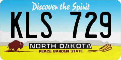 ND license plate KLS729
