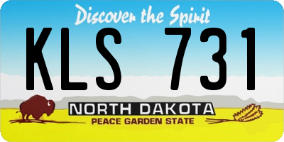 ND license plate KLS731