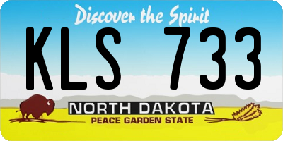 ND license plate KLS733