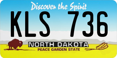 ND license plate KLS736