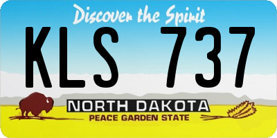 ND license plate KLS737