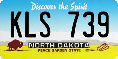 ND license plate KLS739