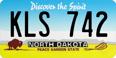ND license plate KLS742