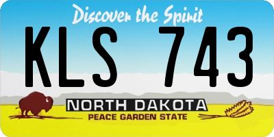 ND license plate KLS743