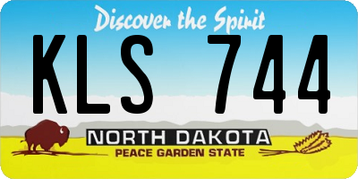 ND license plate KLS744
