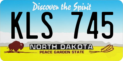 ND license plate KLS745