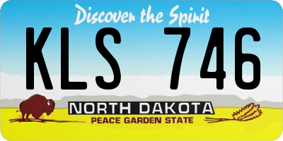 ND license plate KLS746