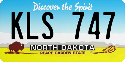 ND license plate KLS747