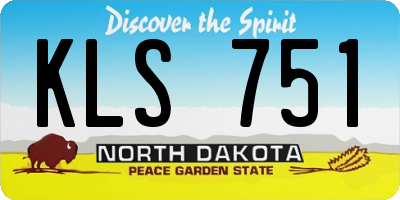 ND license plate KLS751