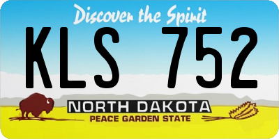 ND license plate KLS752