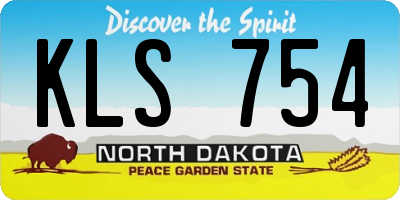 ND license plate KLS754