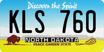 ND license plate KLS760