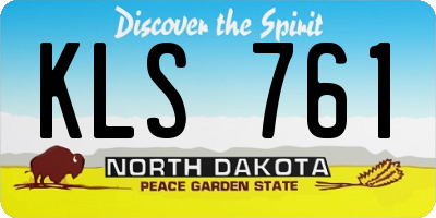 ND license plate KLS761