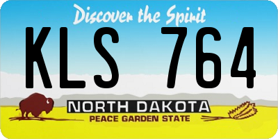 ND license plate KLS764