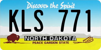 ND license plate KLS771