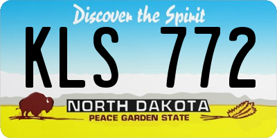 ND license plate KLS772