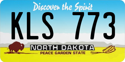 ND license plate KLS773