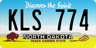 ND license plate KLS774