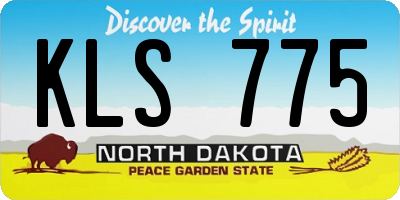ND license plate KLS775