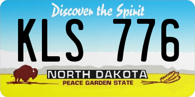 ND license plate KLS776