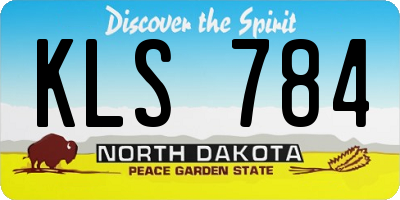 ND license plate KLS784