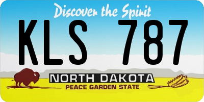 ND license plate KLS787