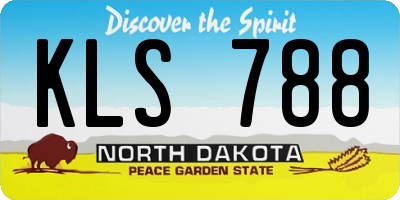 ND license plate KLS788