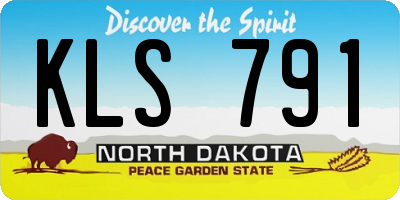 ND license plate KLS791