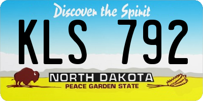ND license plate KLS792