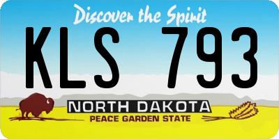 ND license plate KLS793