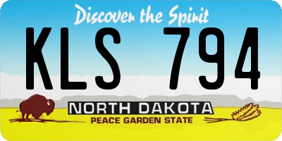 ND license plate KLS794