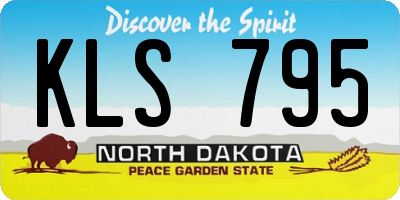 ND license plate KLS795