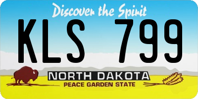 ND license plate KLS799