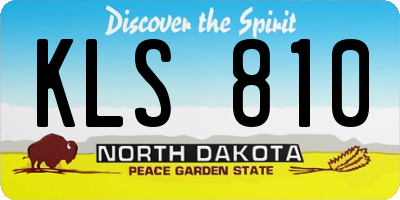 ND license plate KLS810