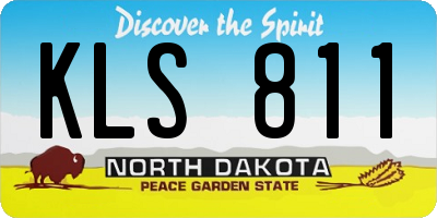 ND license plate KLS811