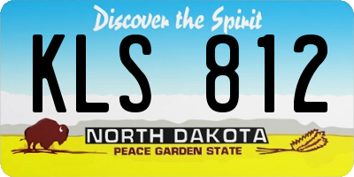 ND license plate KLS812