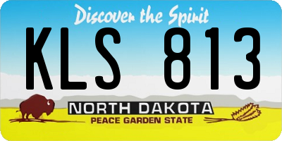 ND license plate KLS813