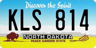 ND license plate KLS814