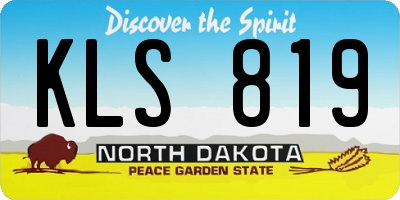 ND license plate KLS819