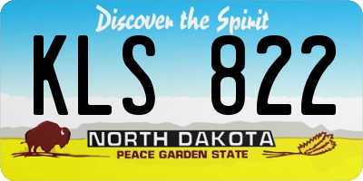ND license plate KLS822